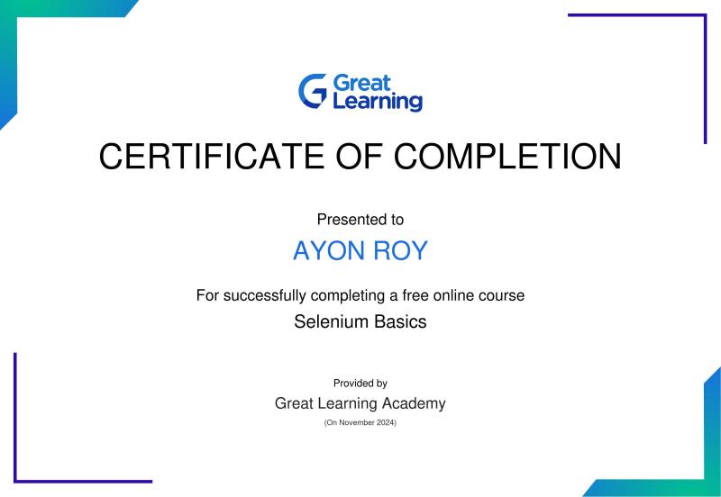 Selenium Basics Certification