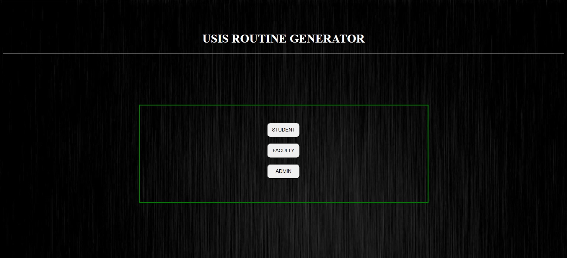 USIS Routine Homepage